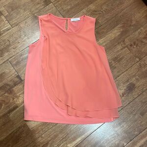 Calvin Klein Shell Top with double overlay                  